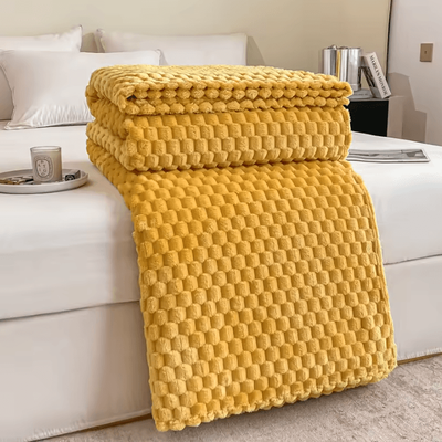 Inspire Curations Soft Plaid Fleece Travel Throw Blanket ningmenghuang 150x200cm 1pc