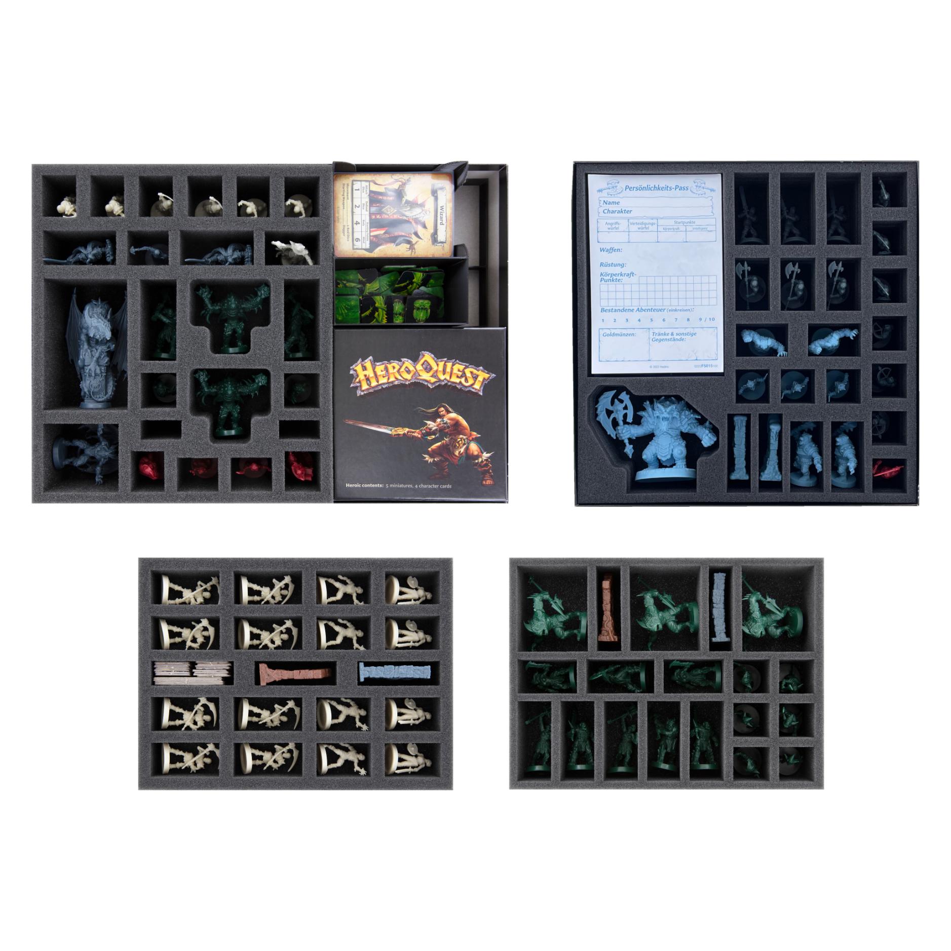 Feldherr HEHGHUSET01 - Schaumstoff & Organizer Bundle für HeroQuest (2021) Mythic Box + 3 Erwe (Kunststoff, Schaumstoff) (HEHGHUSET01)