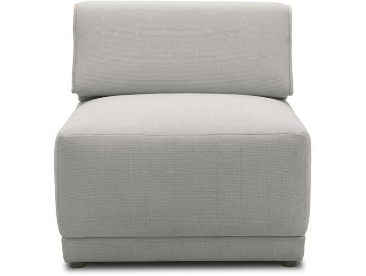 Sofaelement DOMO COLLECTION 800007 , grau (hellgrau), B:78cm H:77cm T:100cm, 95% Polyester, 5%Polyamid, Polsterelemente, Sofaelement, Rückenkissen aufstellbar, unendlich erweiterbar