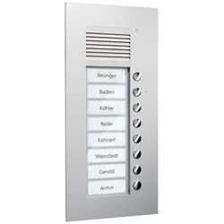 TCS, Klingel + Türsprechanlage, PUK08/1-EN Audio AuÃenstation PUK 8 Tasten 1-spaltig UP (Kabelgebunden)