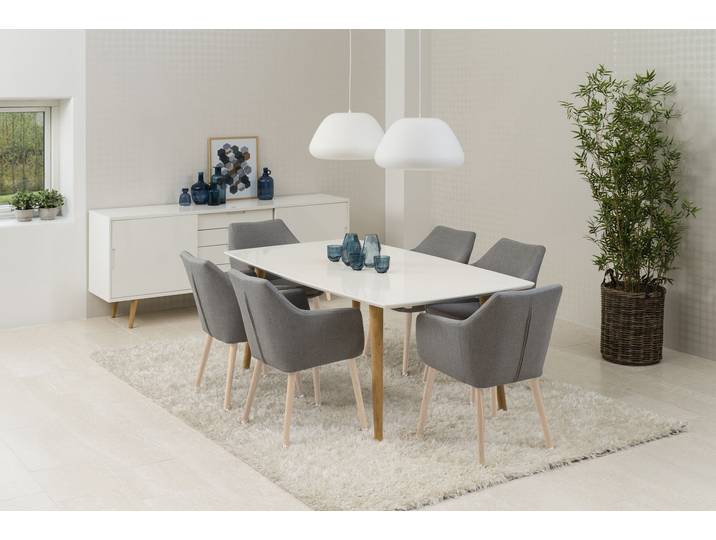 Chaise à accoudoirs 58 x 84 x 58cm Gris
