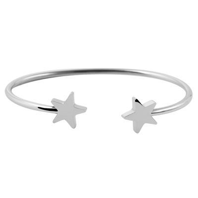 Armreif ADELIA´S "Armband – Armreif aus Edelstahl Ø 6,2 cm cm", silber, Armbänder, Damen, 6,2cm, Edelstahl, Armreif, Ideal als Geschenk – dezent und elegant
