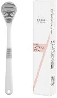 Uplift Treasures Reusable Tongue Cleaner Brush For Fresh Breath Care white