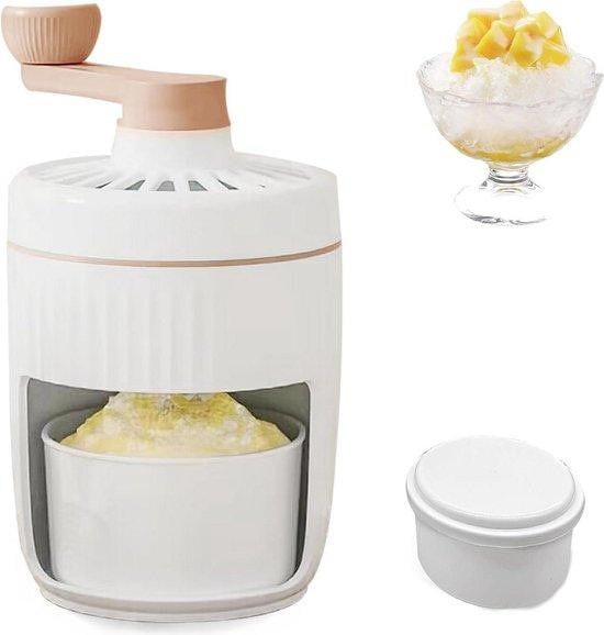 Handmatige slushmachine in wit, BPA-vrije ijsmachine voor thuisgebruik