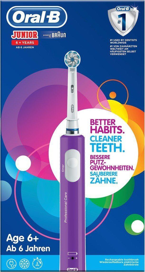 Oral-B Pro Junior Elektrische Zahnbürste Base Purple 742891