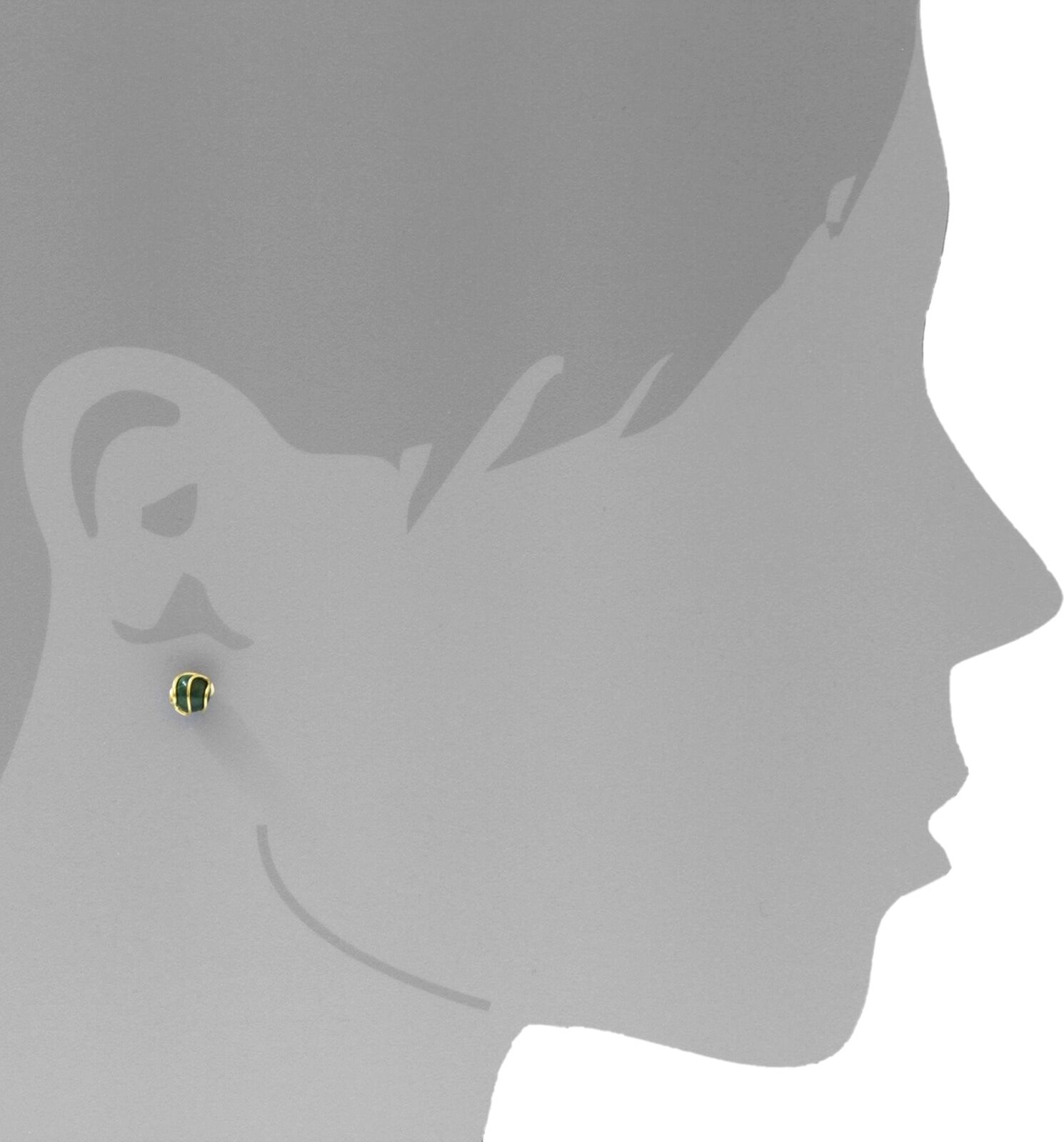 Paar Ohrstecker OSTSEE-SCHMUCK "Ostsee-Schmuck Ohrstecker Goldkäfig Ohrstecker Goldkäfig", gelb (weiß, neutral), Ohrringe, Damen, 75mmDurchmesser, Gelbgold 333, Paar Ohrstecker