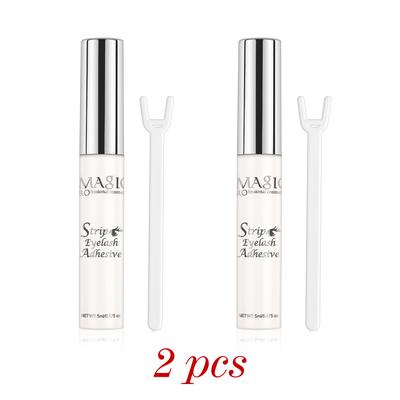 Waterproof False Eyelash Extension Glue, Fast Dry, Long Lasting, Strong, Transparent Eyelash Primer, No Irritation 2pcs