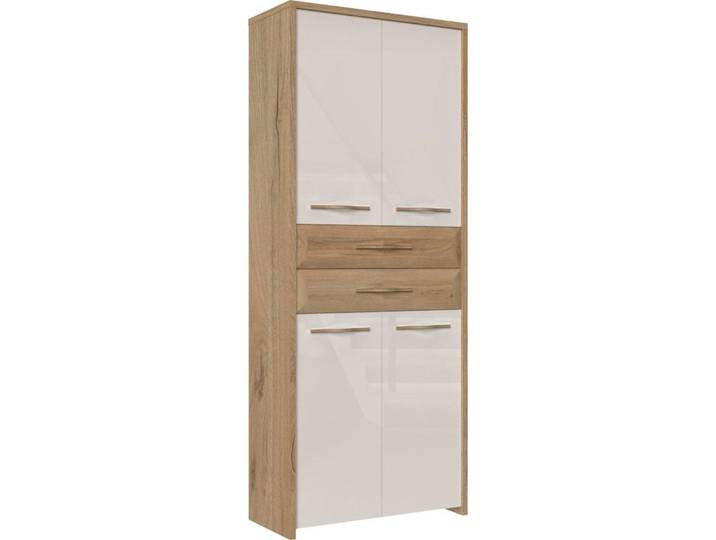 Garderobenschrank GOODPRODUCT Gala , beige (beige, pacific walnuss decor), B:78cm H:192cm T:36cm, Holzwerkstoff, MDF, Schränke, Garderobenschrank, hochwertig UV lackiert, Soft-Close-Funktion, Höhe 192cm