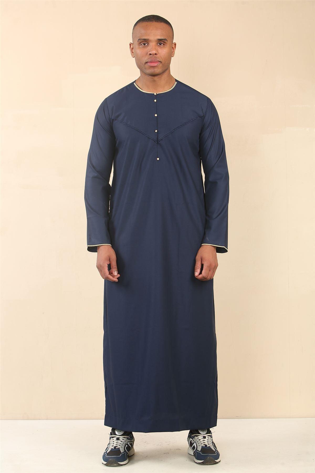 Herren Oman Eid Blue Thobe Saudi Emirati Jubba Robe