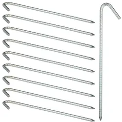 Relaxdays 100 x XL Bodenanker Silber