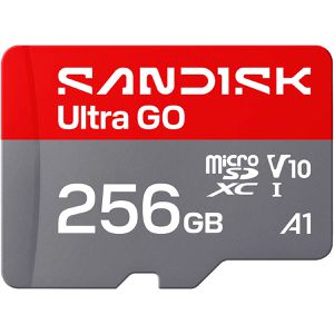 SanDisk Micro-SD-Karte Ultra GO, 256GB, bis 190 MB/s, UHS-I U1, SDXC