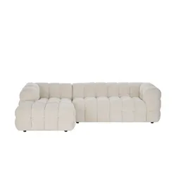 Ecksofa in moderner Bubble-Optik Vibana , beige , Maße (cm): B: 277 H: 72 T: 172.0