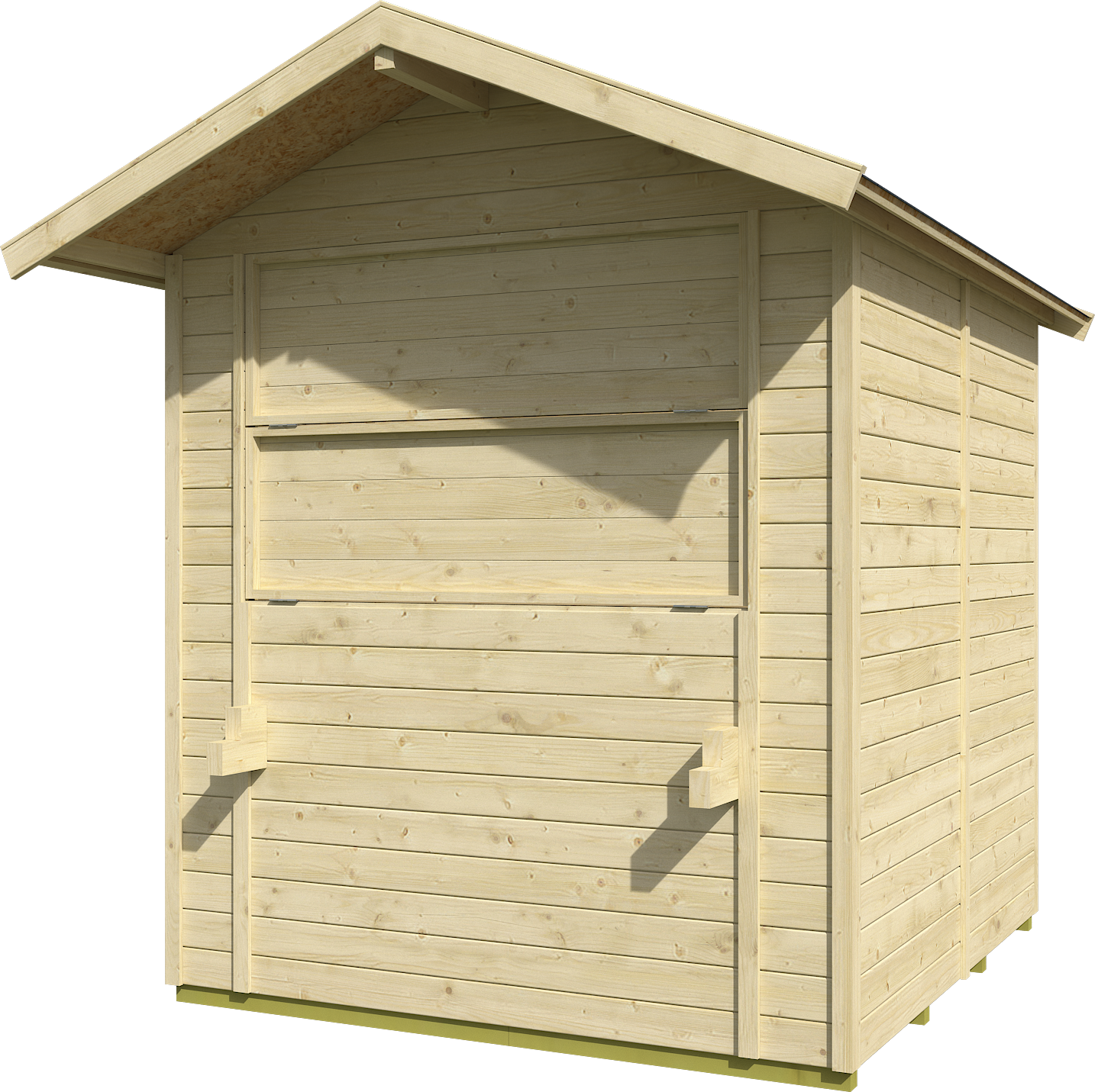 Gartenhaus NORDIC HOLZ "Marktstand KENT 4", beige (naturbelassen), ohne Fußboden, ohne Dacheindeckung, Massivholz, Gartenhäuser, Gartenhaus