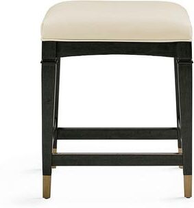 "Manhattan Backless Bar & Counter Stool - Counter Height (24"" Seat), Black Walnut, Black Walnut/Marbled Bone/Counter Height - Grandin Road"