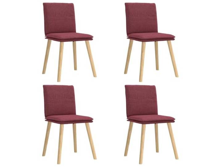 KUTYWEXFM Esszimmerstühle 4er Set Weinrot Polsterstuhl Küchenstuhl Holz Bequeme Polsterstühle im 4er Set mit weichem Stoffbezug für Esszimmer, Wohnzimmer und Küche. Belastbar bis 110 kg.