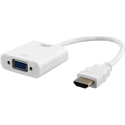 T'nB Convertisseur HDMI mâle 1.2 vers VGA femelle (D-sub DE-15) 10cm (Noir) (VGA), Video Adapter, Schwarz