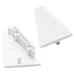 Brumberg 53070070 Endkappen-Set zu LED-Anbau-Eckprofil 53700070, weiss