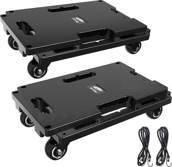 Famanu Meubelrollers, 2 stuks, zwart