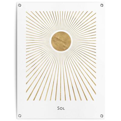 Poster REINDERS "Sonne", gold (farbe bild(er): gold), B:60cm H:80cm T:0,1cm, Leinwand, Bilder, Poster, Outdoor für Garten oder Balkon