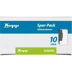 Kopp 401513015 EUROPA - Profi-Pack: 10x Abdeckrahmen, 1-fach, Farbe: arktisweiß