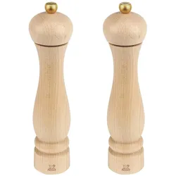 Peugeot Mühlen-Set "Clermont Duo" 2-teilig Holz 24 cm natur, Pfeffermühle + Salzmühle