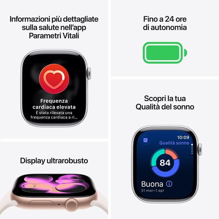 Apple Watch Series 11 Gps 42mm Alluminio-grigio Sport Band Nero S/m