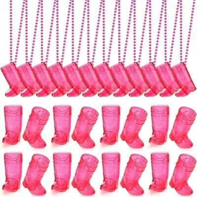 Inspired Finds Cowboy Boot Shot Glass Necklace Party Cups Cowboy Boot Shot Glass Necklace Party Cups