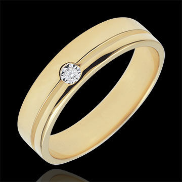 Edenly Trauring Olympia Diamant - Mitteleres Modell - Gelbgold