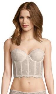 Plus Size Women's Strapless Lace Corselet by Dominique in Nude (Size 34 B)