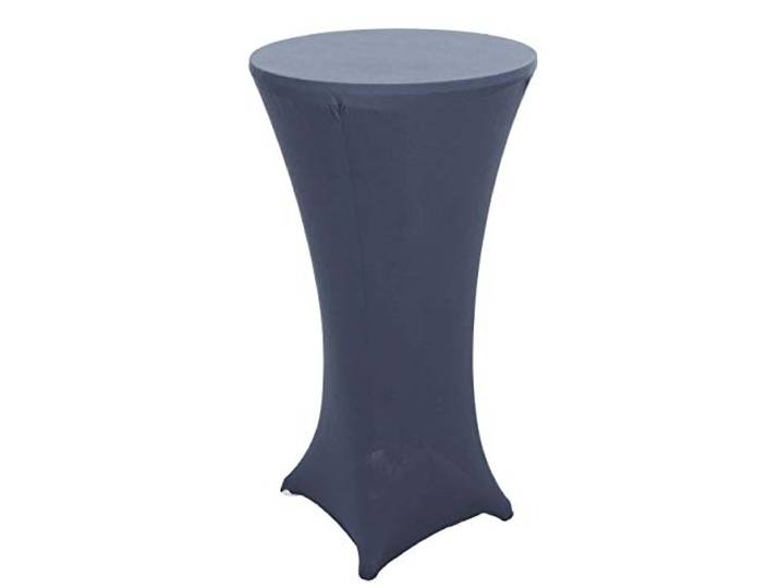Mendler Set Stehtisch + Stehtischhusse HWC-J30 Ø60cm - Husse anthrazit-grau Bistrotisch, Tischhusse, klappbar höhenverstellbar