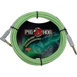 Pig Hog "Glow In The Dark" Instrumentenkabel 3m Winkel