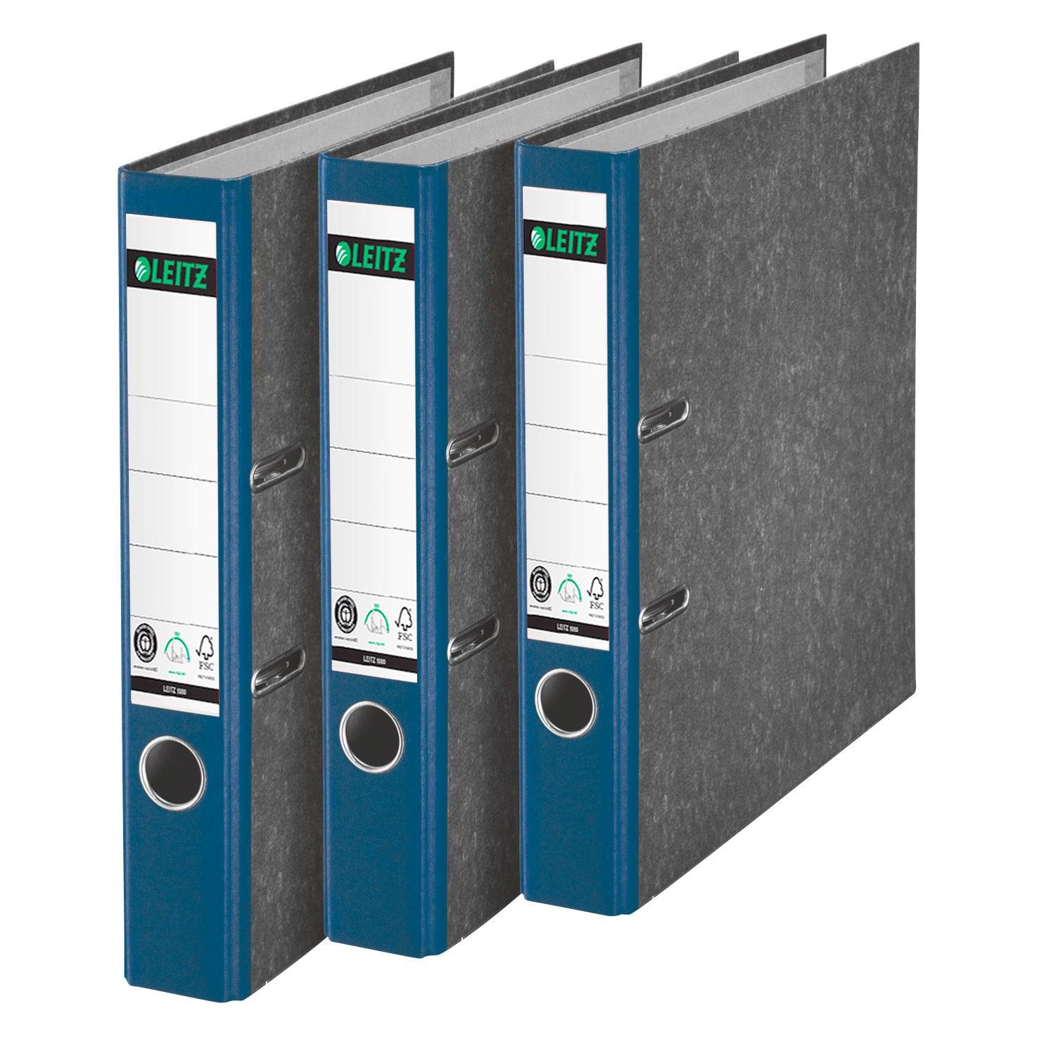Leitz STANDARD-ORDNER A4 52MM Mit Schlitzen, für Format A4, Pappe (RC), Rckenbreite 52mm. Pate (A4, 52 mm, 1 Stk.) (1050-50-35)