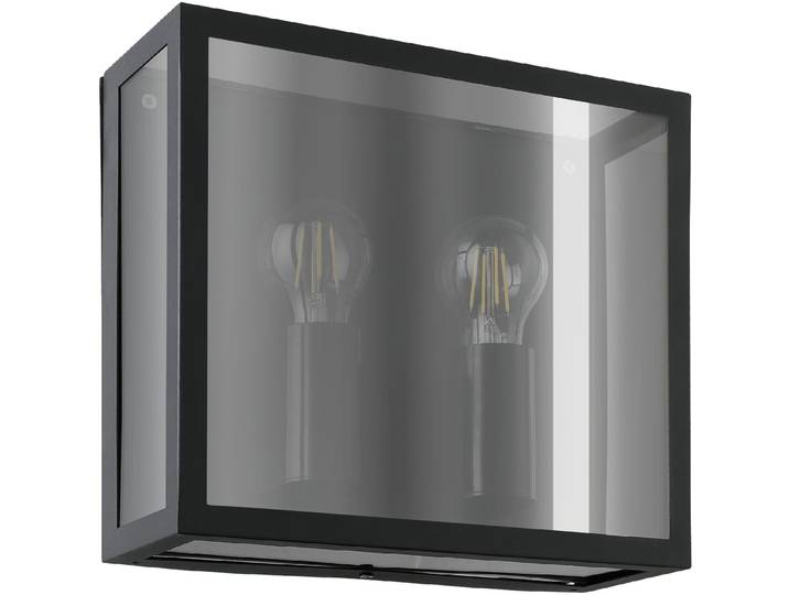 Wandlampe aussen Alamont schwarz B 10 cm IP44 - Wandlampe aussen