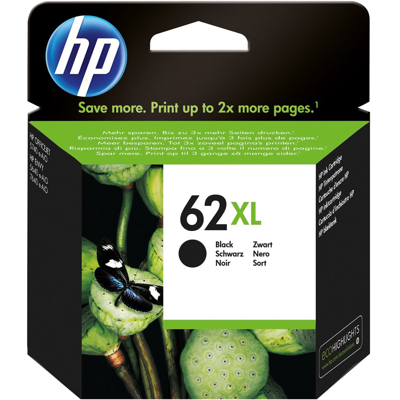 HP Tinte 62 XL C2P05AE schwarz