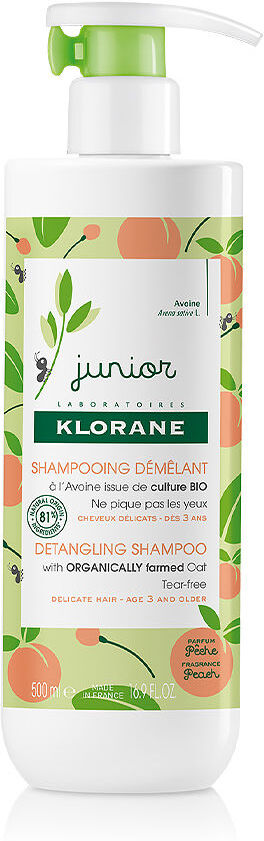 Klorane Junior  Shampoing démêlant pêche 500 ml