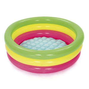 Bestway Planschbecken Swim Squad 51128, ab 2 Jahren, mit 3 Luftringen, bis 41 Liter, Ø 70 x 24 cm
