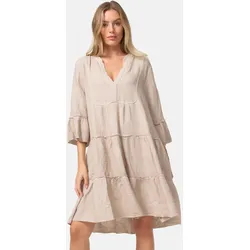 PM SELECTED Damen Leichtes Sommer Minikleid aus Musselin mit Rüschen & 3/4 Ärmel in Einheitsgröße PM39