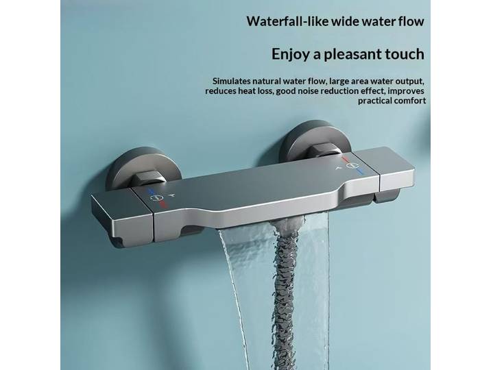 Robinet de douche minimaliste, robinet d'eau chaude et froide pour salle de bain, pomme de douche multifonctionnelle simple, robinet de douche pour bain.