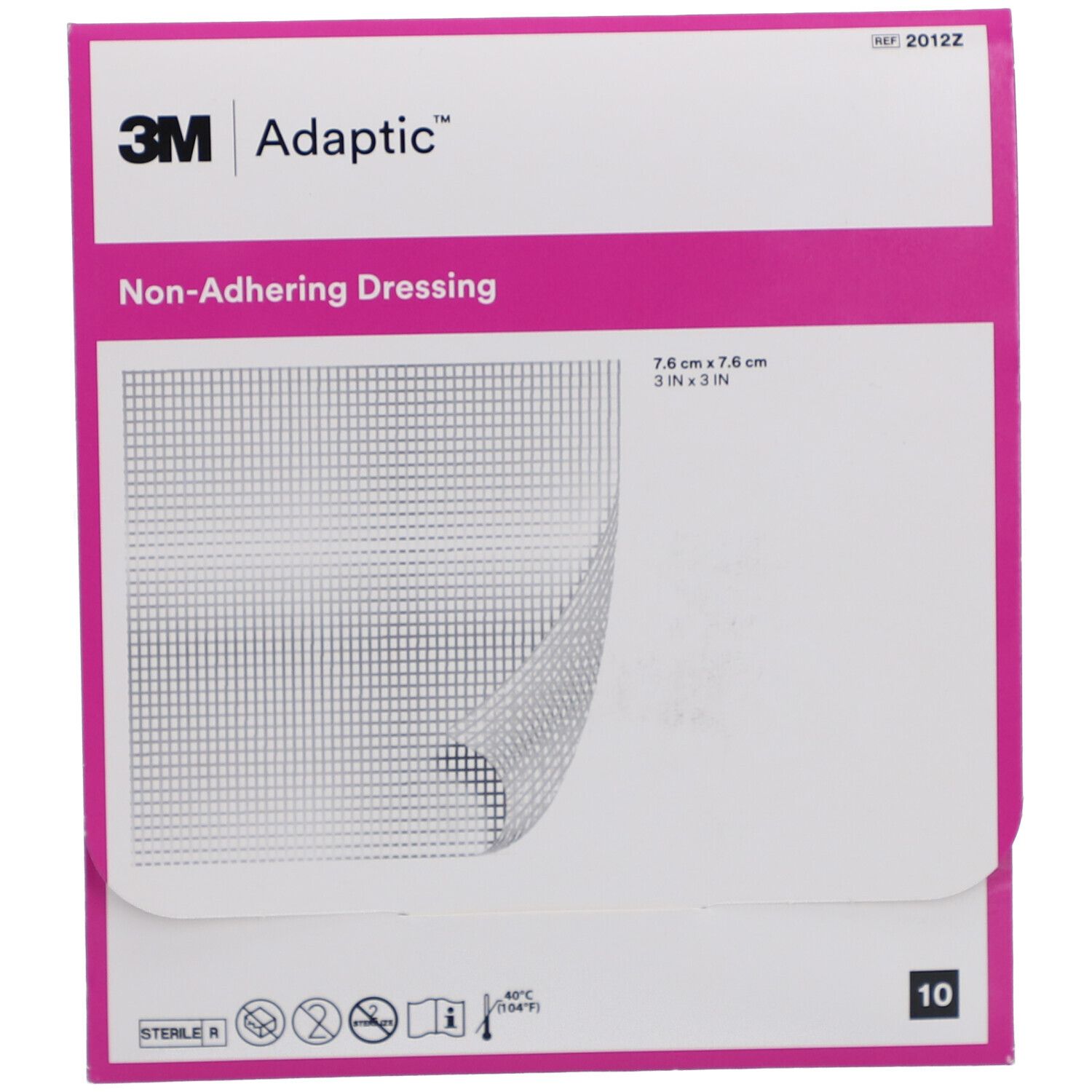 Adaptic 7,6x7,6 cm feuchte Wundauflage 10 St Verband