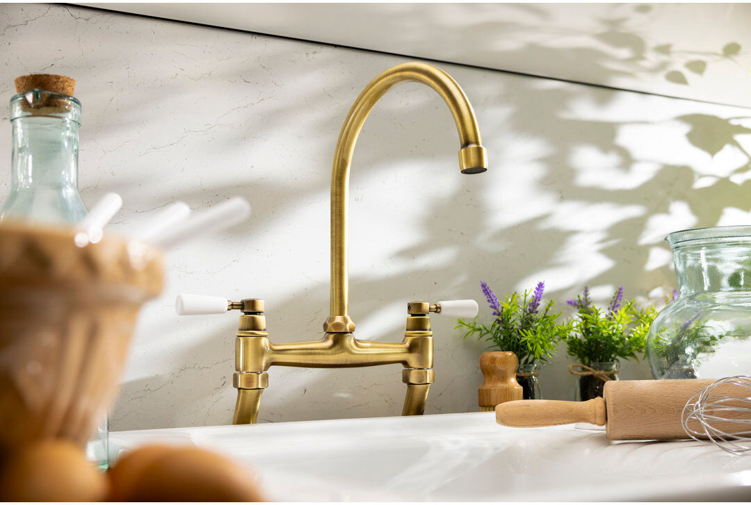 Abode Designs Horizon by Abode Kitchen Faucet Side Spray Brushed Gold 19.2cm