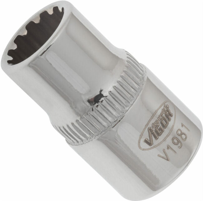 VIGOR Douille multiprofil à entraînement carré creux 6,3 mm (1/4