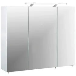 Spiegelschrank Dorina 900 mit LED Weiß 3-türig