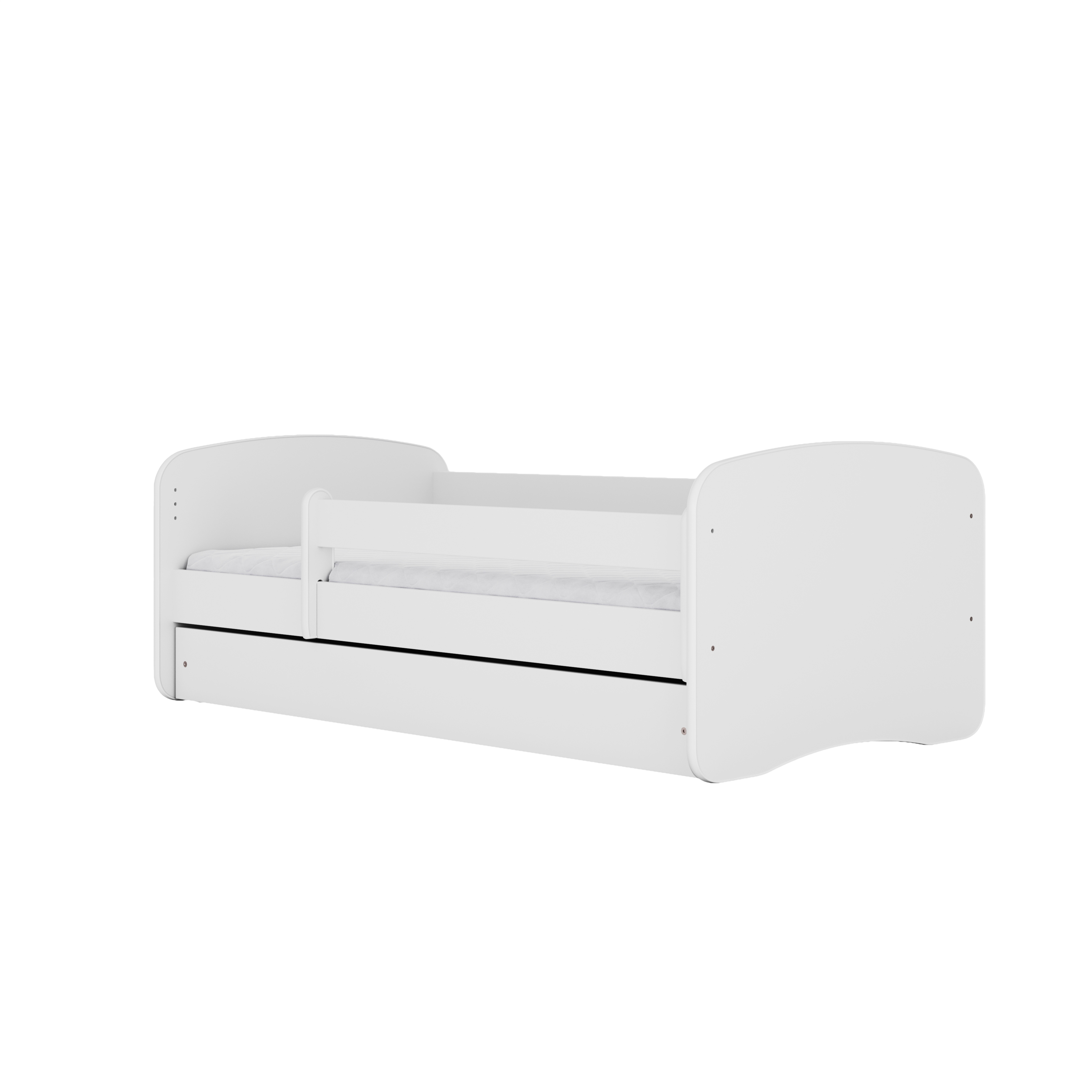 raumhirsch Kinderbett Jugendbett ohne Muster 70x140, 80x160, 80x180 cm - Komplettset mit Matratze, Schublade & Rausfallschutz