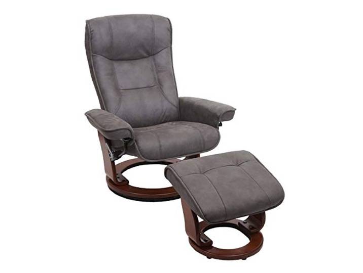 MCA Relaxsessel Hamilton - dunkelgrau, walnussfarben Fernsehsessel, Sessel, Stoff/Textil, 150kg belastbar