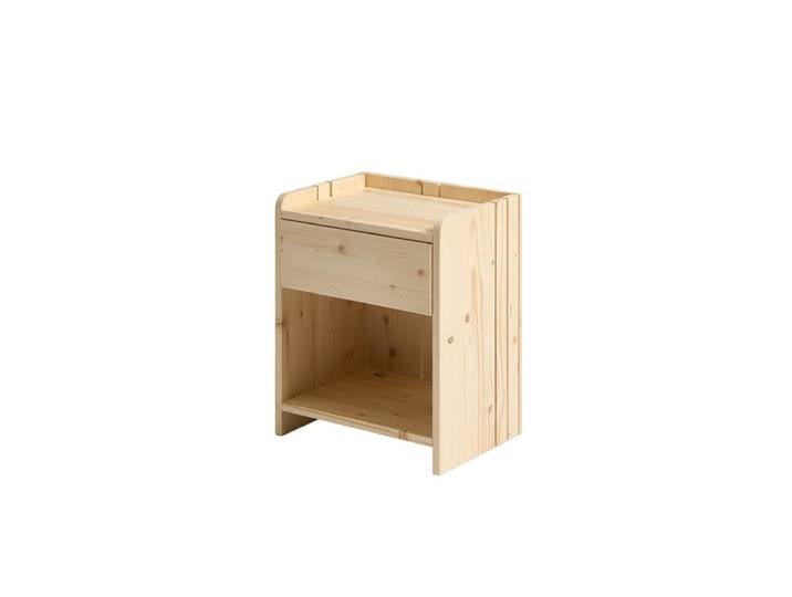 Table de chevet en sapin massif beige