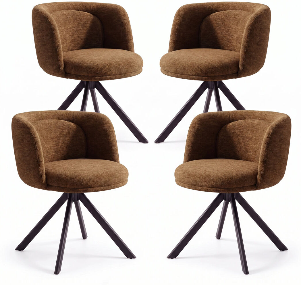 WAHSON OFFICE CHAIRS 48cm H Upholstered Side Chair Brown 72cm H X 58.5cm W X 58.5cm D