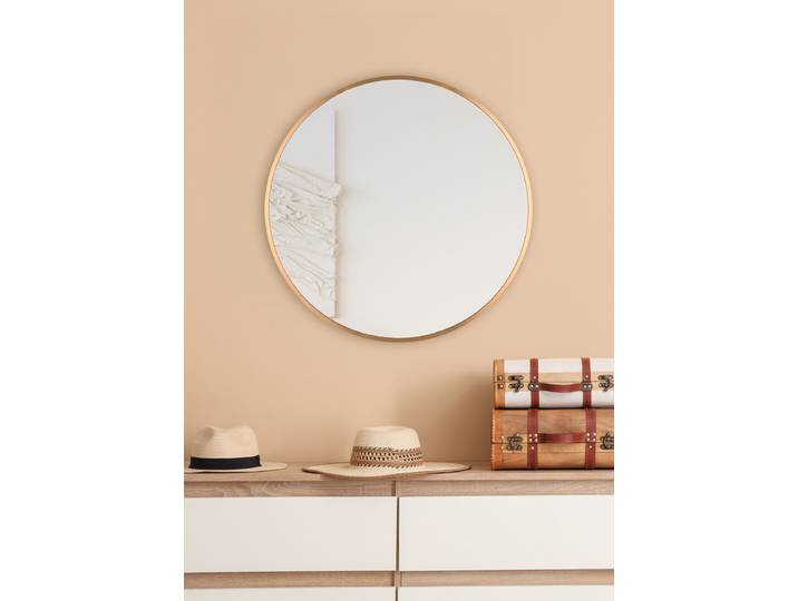 Miroir mural Sayth Ø 60cm Doré/Doré fer peint 60 x 60 x 2cm