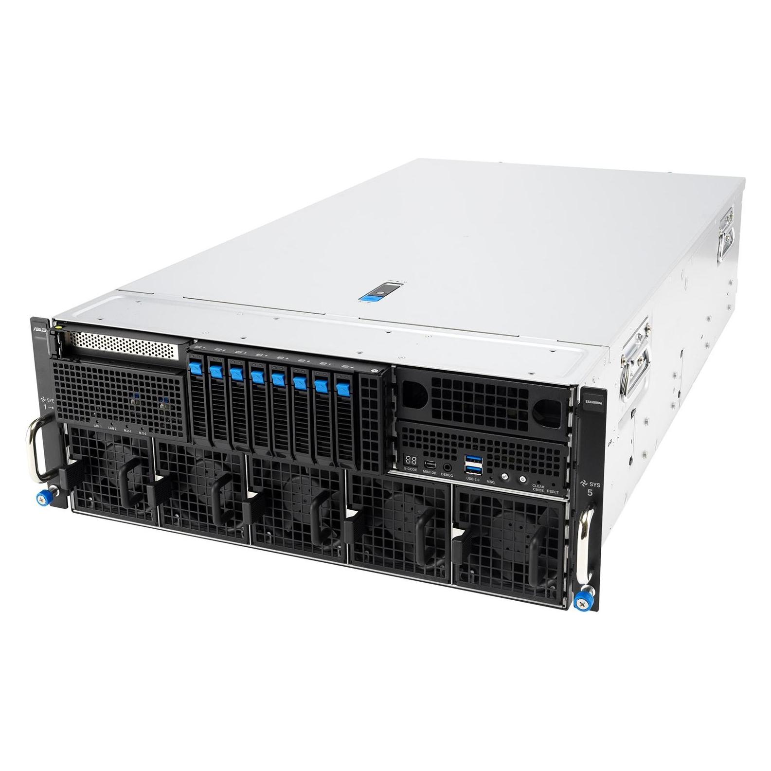 ASUS Platforma Rack (4U) ESC8000A-E13X AMD EPYC 9005 (8xNVMe 2xM.2 2x10Gbe 8xQSFP IPMI R3200W) (90SF0402-M01DD0)