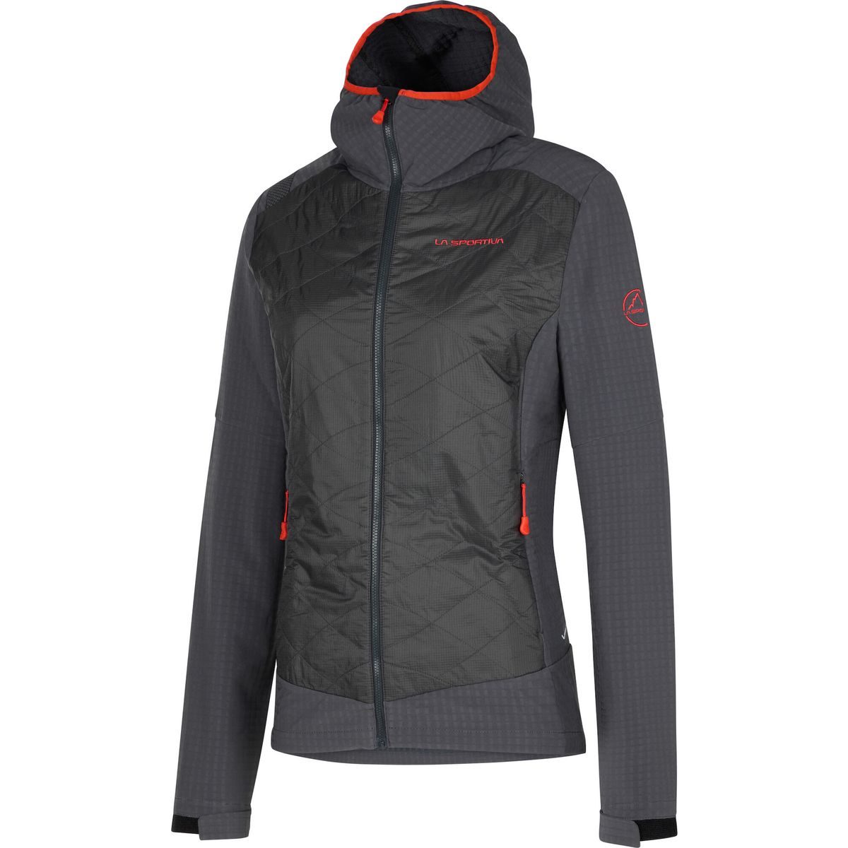 La Sportiva Kap Hybrid Hoody Women carbon/cherry tomato (G00R22) M ZASJ087G00R22M