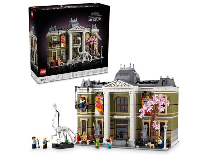 LEGO Icons 10326 Naturkundemuseum Bauset für Erwachsene, Bauen und Ausstellen, Geschenkidee für Liebhaber von Museen, Dinosaurier, Wissenschaft und Geologie, Ergänzung zur Modular Buildings